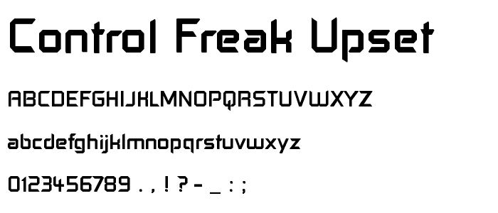 Control Freak Upset font